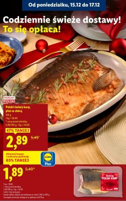 Polski świeży karp, płat ze skórą promocja w Lidl