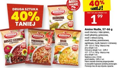 Amino Nudle, 57-66 g promocja w Twój Market
