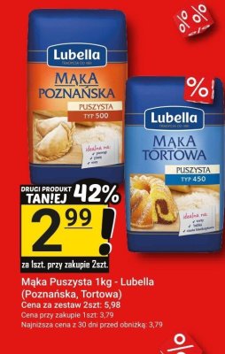 Mąka Puszysła 1kg - Lubella (Poznańska, Tortowa) promocja w Hitpol