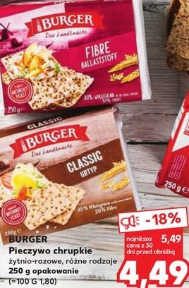 Pieczywo chrupkie delikatesse BURGER promocja