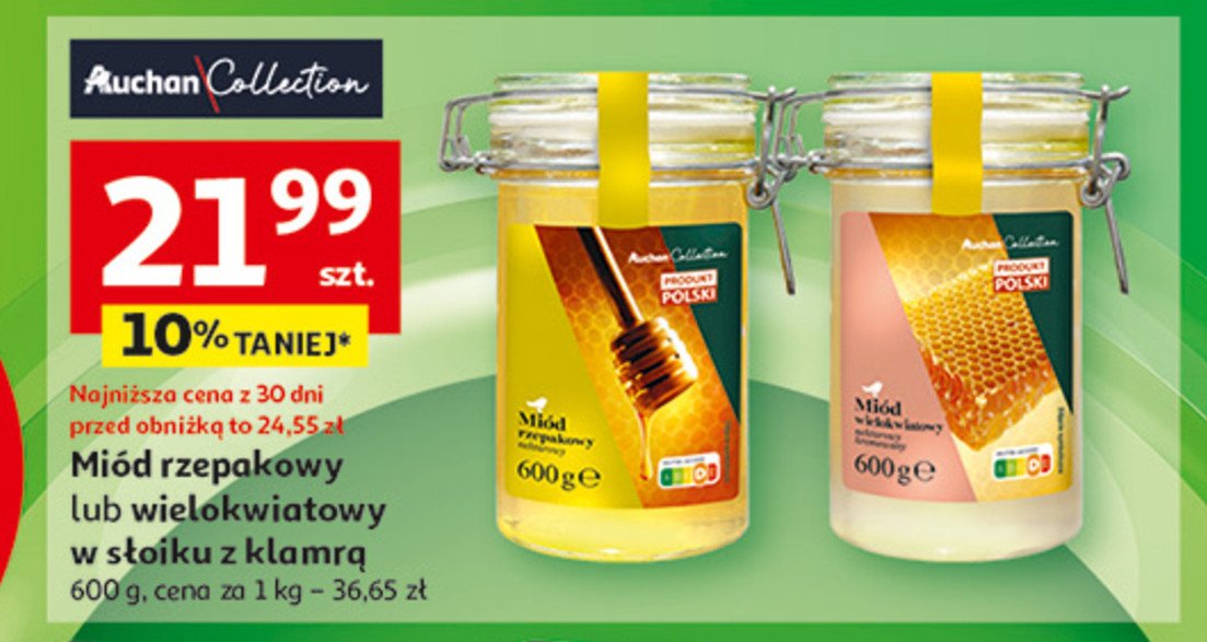 Miód rzepakowy Auchan promocja