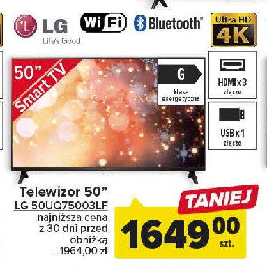 Telewizor 50" 50uq75003lf promocja
