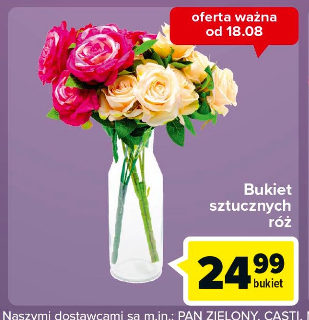 Bukiet sztucznych kwiatów róże promocja