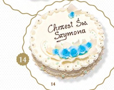 Tort na chrzest Szymona promocja w TOPAZ