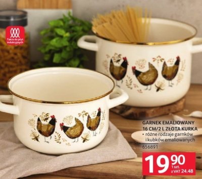 Garnek emaliowany 16 cm/2 l Złota Kurka promocja w Selgros