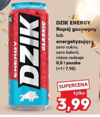 Napój energetyczny DZIK ENERGY zero cukru 0,5 l promocja w Kaufland