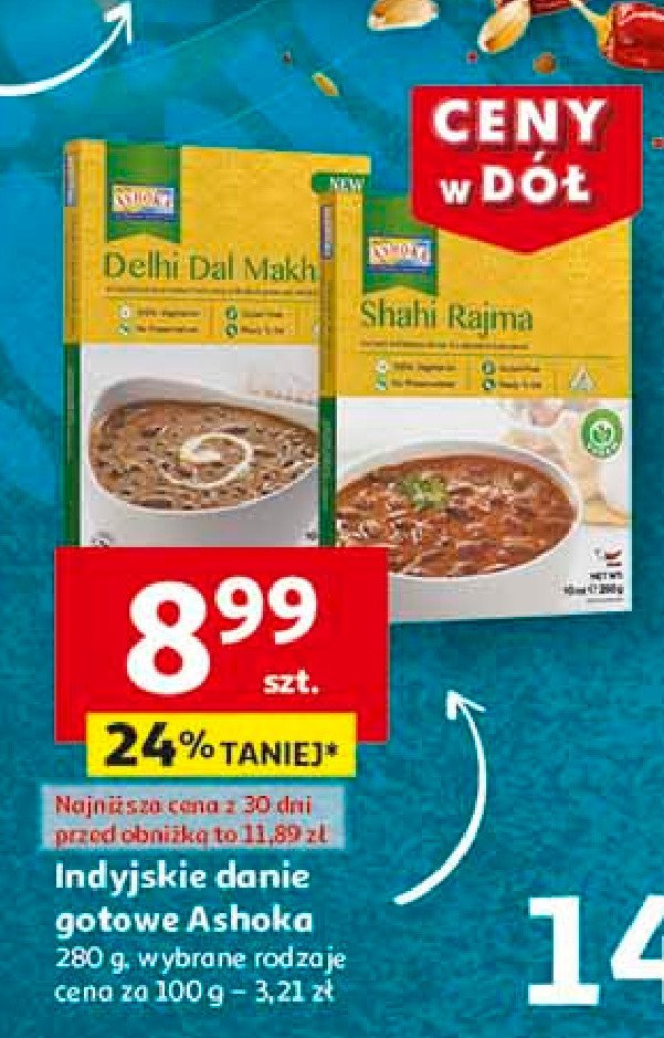 Indyjskie danie ddal makhani Ashoka promocja w Auchan