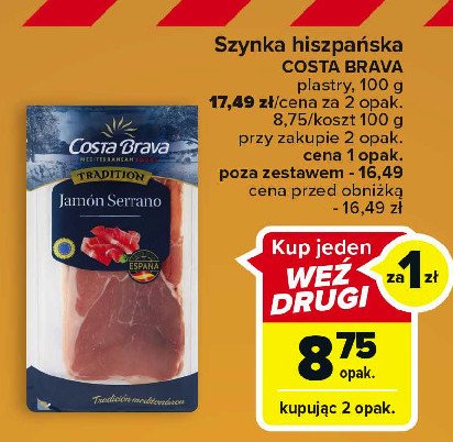 Szynka hiszpa艅ska jamon serrano Costa brava promocja