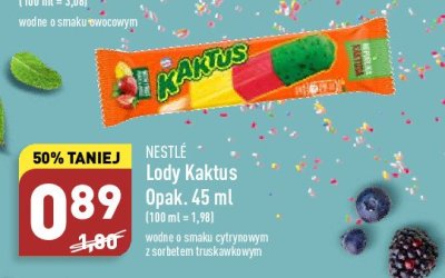 Lód cytrynowo-truskawkowy Nestle kaktus promocja