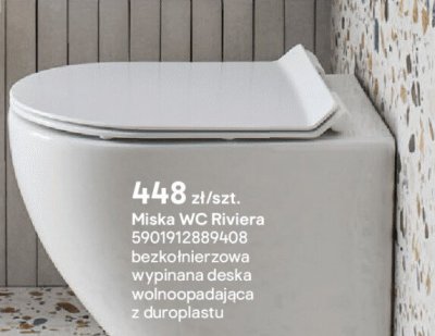 Miska WC Riviera bezkołnierzowa promocja w Castorama
