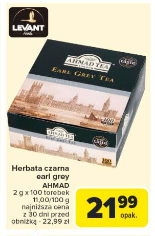 Herbata ekspresowa z zawieszk膮 Ahmad tea london earl grey promocja