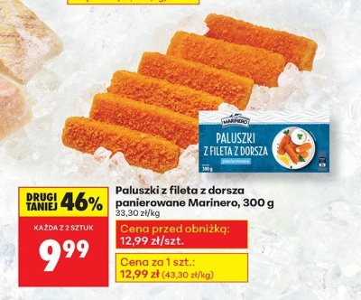 Paluszki z fileta z dorsza panierowane Marinero, 300 g promocja w Biedronka