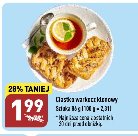Ciastko warkocz klonowy promocja