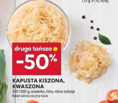 Kapusta kiszona, kwaszona promocja w Stokrotka