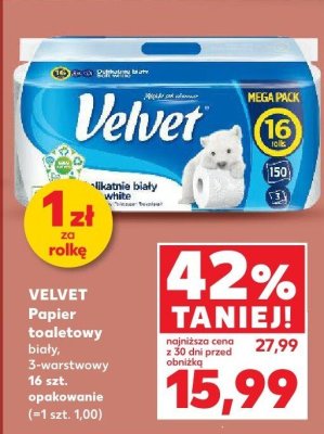 Papier toaletowy biały 3-warstwowy 16 szt. promocja w Kaufland
