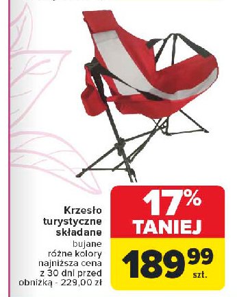 Krzesełko turystyczne promocja w Carrefour