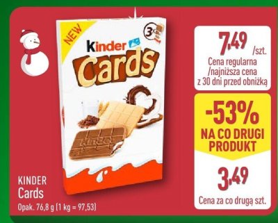 Wafelek Kinder Cards promocja w Aldi