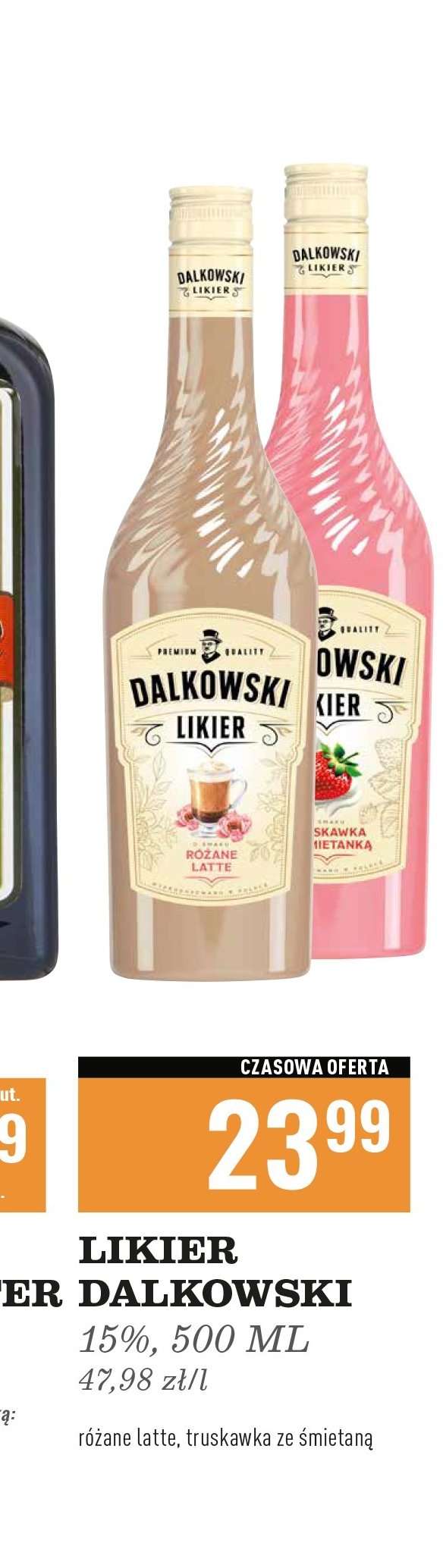 Likier różane latte Dalkowski promocja w Biedronka