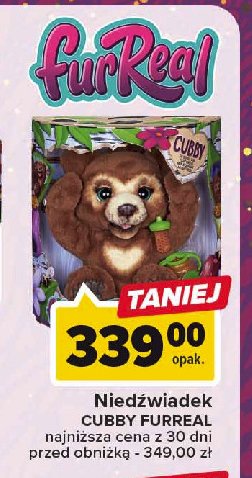 Niedźwiadek interaktywny cubby fur real Hasbro promocja