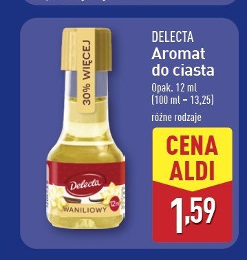 Aromat waniliowy Delecta promocja w Aldi