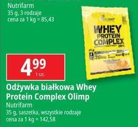 Odżywka białkowa waniliowa Olimp sport nutrition whey protein complex 100% promocja w Leclerc