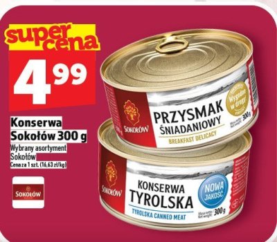 Konserwa Sokolow 300 g Przysmak śniadaniowy promocja w TOPAZ
