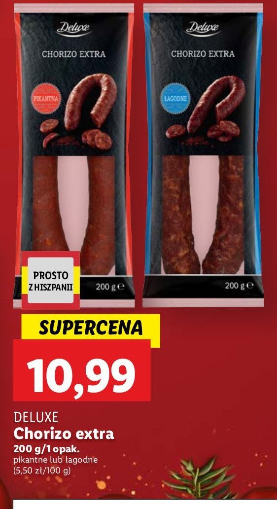 Kiełbasa chorizo łagodna Deluxe promocja