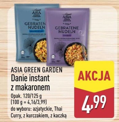 Danie instant z makaronem thai curry Asia Green Garden promocja w Aldi