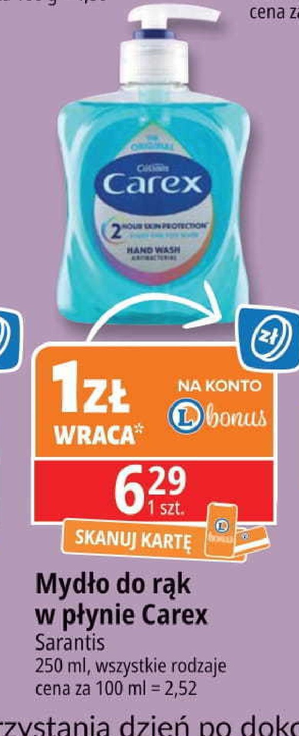 Myd艂o w p艂ynie Carex pure blue promocja