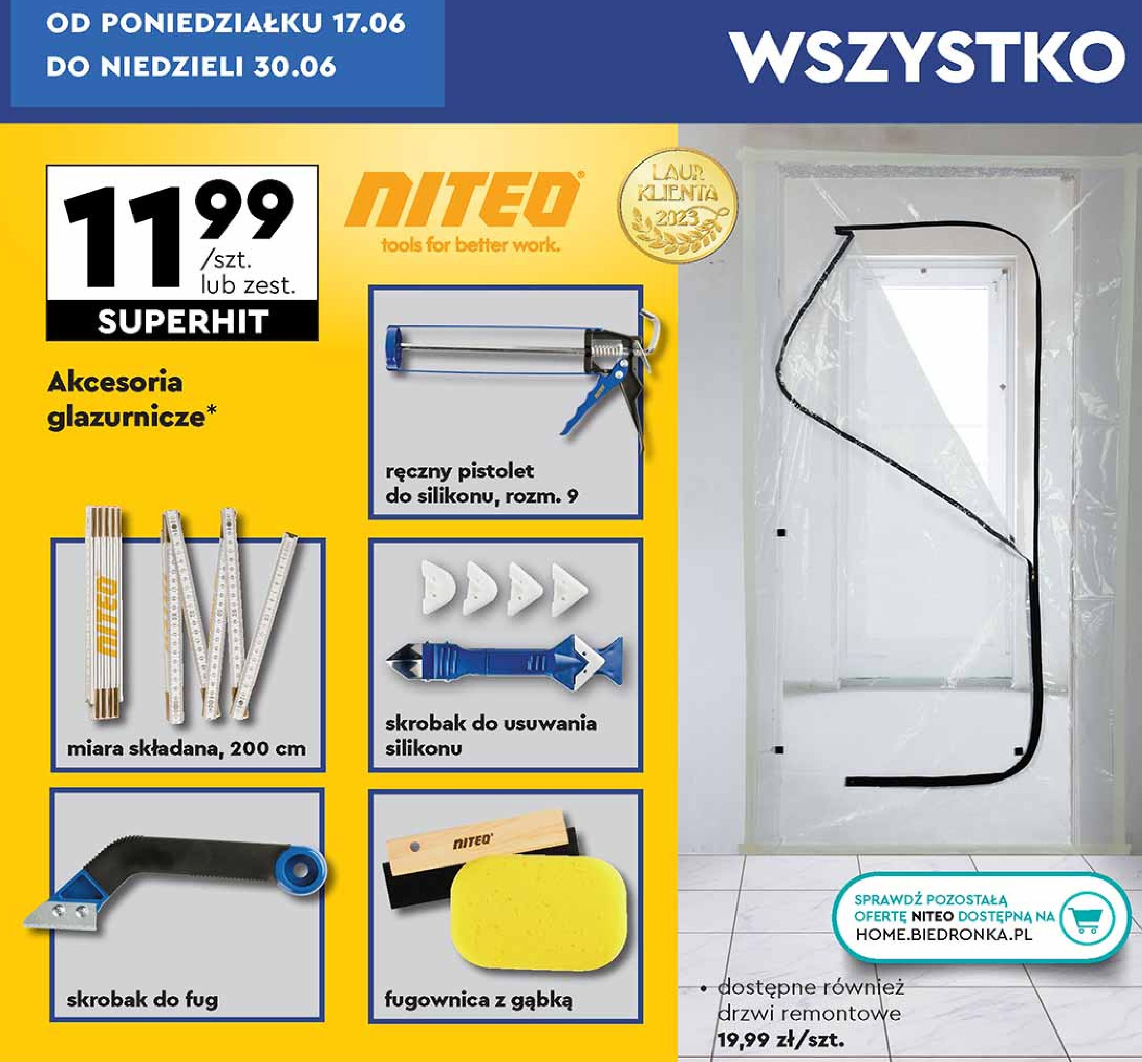 Fugownica z gąbką Niteo tools promocja