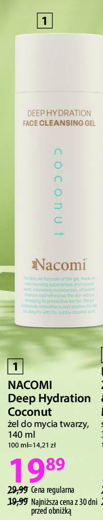 Żel do mycia twarzy coconut Nacomi promocja w Hebe
