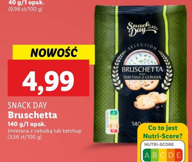 Bruschetta śmietana z cebulką Snack day promocja