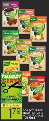 Gorący kubek Knorr 13-22g różne rodzaje Unilever promocja w Wafelek