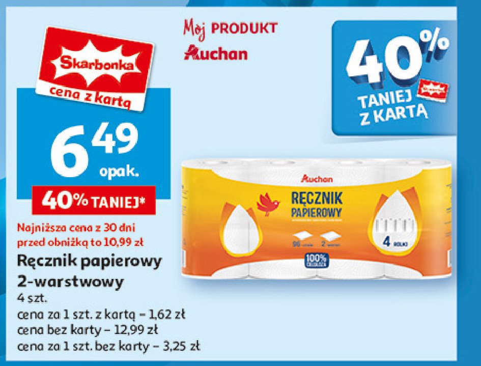 Ręczniki papierowe Auchan promocja