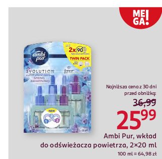 Wkłady zapachowe lenor spring awakening Ambi pur 3volution promocja w Rossmann