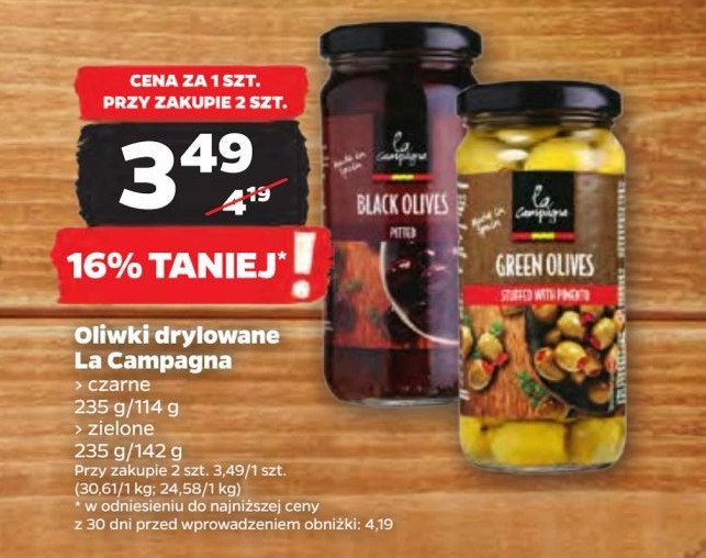 Oliwki zielone nadziewane past膮 pimento La campagna promocja