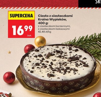 Ciasto z ciasteczkami Kraina Wypieków z ciasteczkami korzennymi 400g promocja w Biedronka