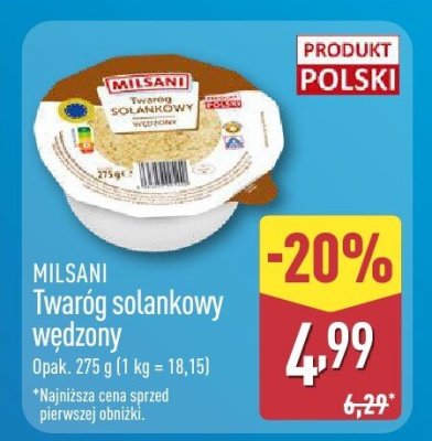Twaróg solankowy wędzony  promocja w Aldi