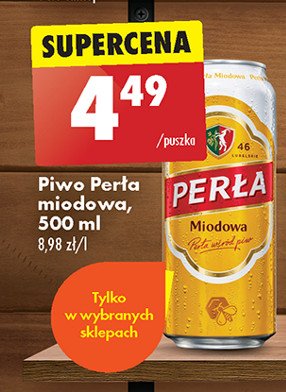 Piwo Perła miodowa promocja w Biedronka