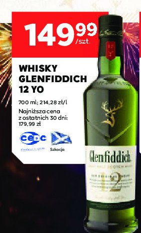 Whisky Glenfiddich 12 yo promocja w Stokrotka