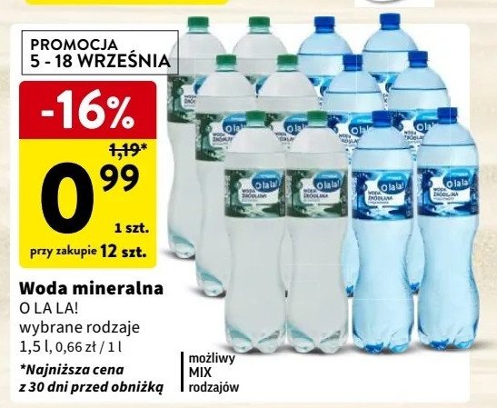 Woda niegazowana O la la! promocja