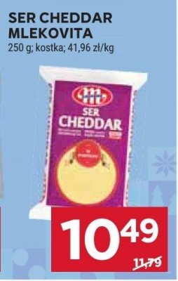 Ser Cheddar Mlekovita Kostka promocja w Stokrotka