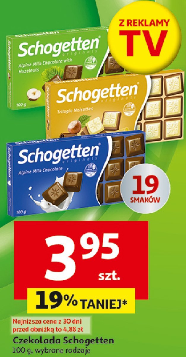 Czekolada trilogia Schogetten promocja w Auchan