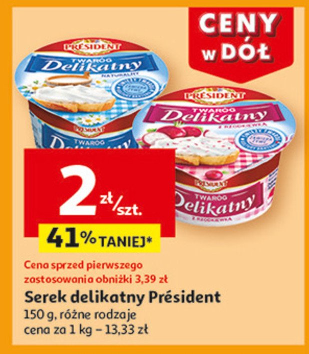 Twaróg delikatny z rzodkiewką President promocja