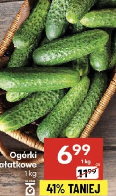 Ogórki sałatkowe promocja w Delikatesy Centrum