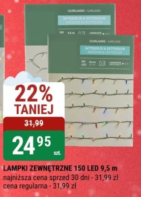 Lampki zewnętrzne 150 LED 9,5 m promocja w bi1