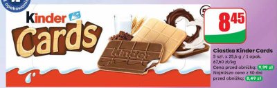 Ciastka Kinder Cards promocja w Dino