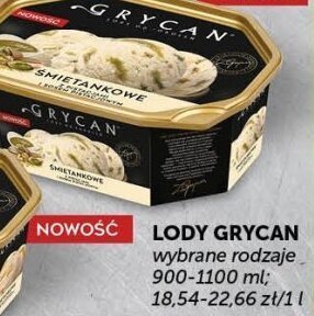 Lody Grycan wybrane rodzaje promocja w Groszek