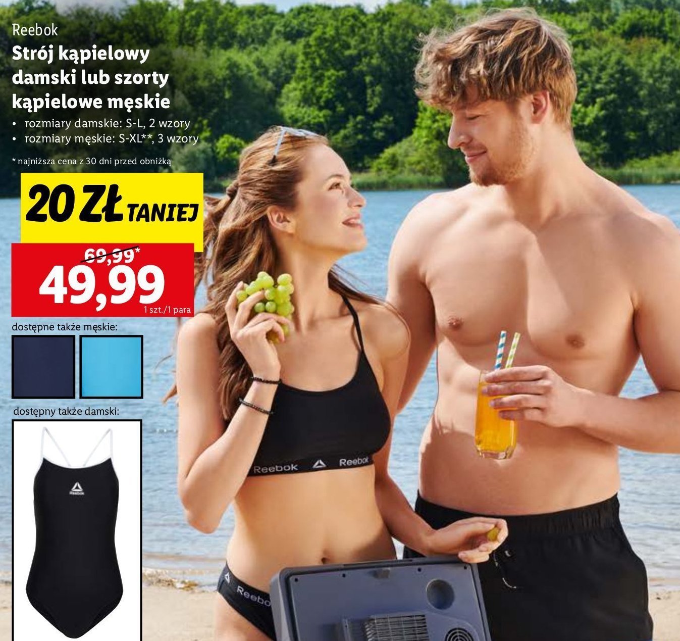 Strój dąpielowy damski Reebok promocja