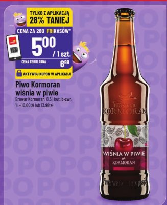 Piwo Kormoran wiśnia w piwie promocja w POLOmarket